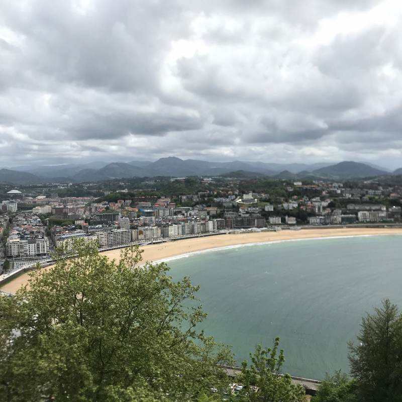 Blick auf die Bucht La Concha vom Monte Urgull aus